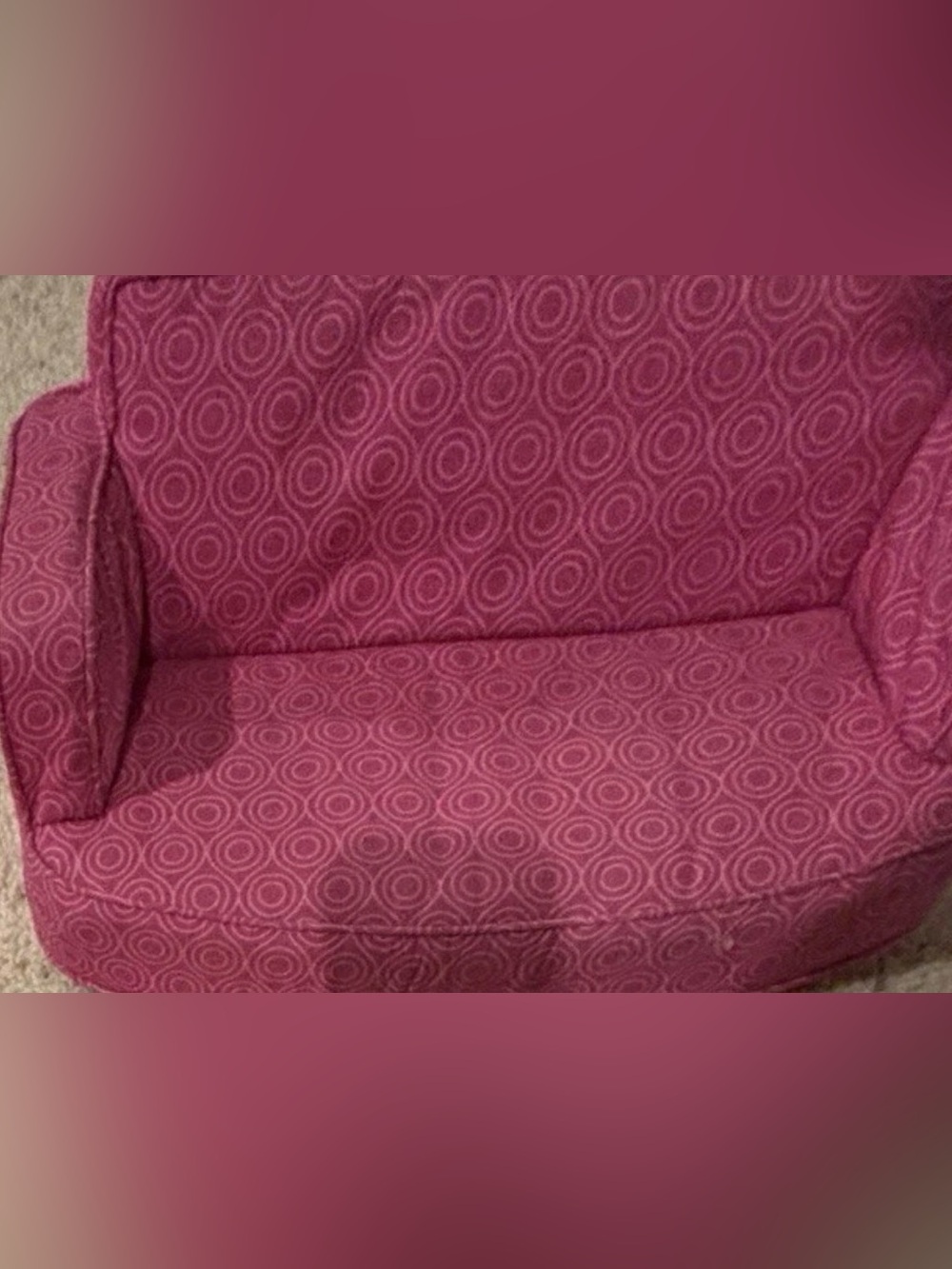 American Girl Doll Truly Me Couch Pink 18" Retired Doll Furniture Good